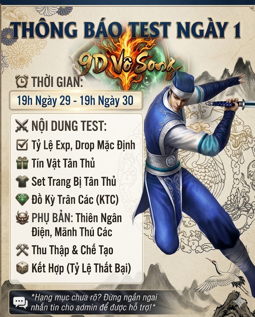 🔥[HỎA TỐC] KHAI MỞ OPEN TEST NGÀY 1 
